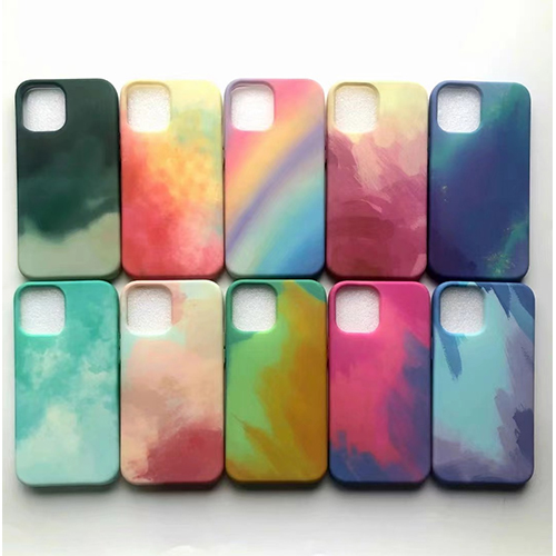Silikon-Aquarell-Muster-Telefon-Fall